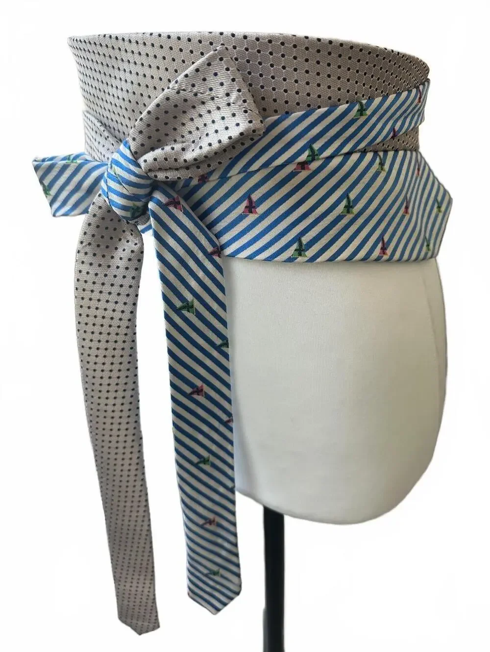 Silk Obi Belt Made From Men's Neckties | OOAK | OS